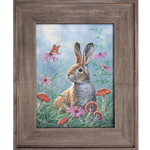 Curious Cottontail 9x12 Mini by Abraham Hunter